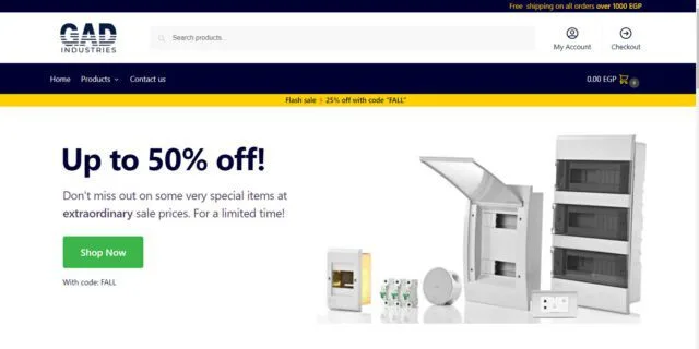 GAD Store website